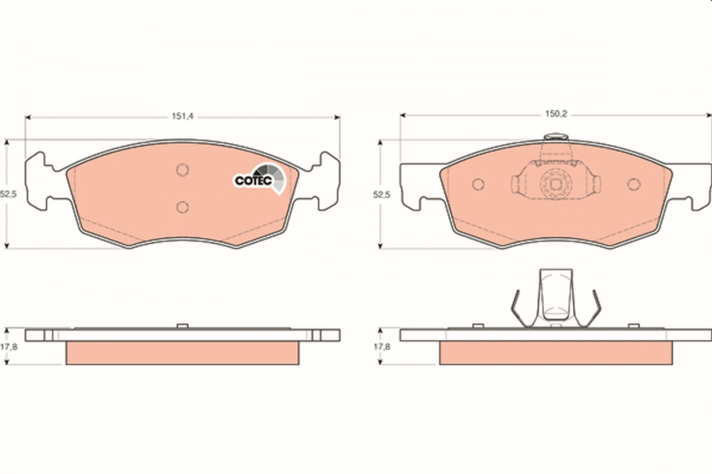 Set placute frana fata TRW GDB1588 [1]
