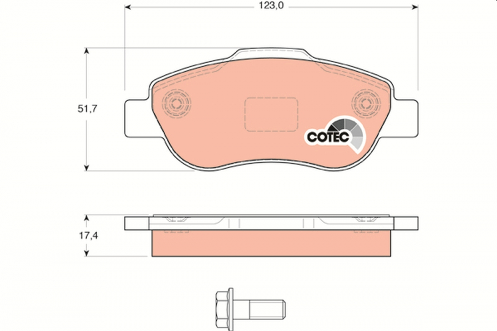 Set placute frana fata TRW GDB1589 [2]
