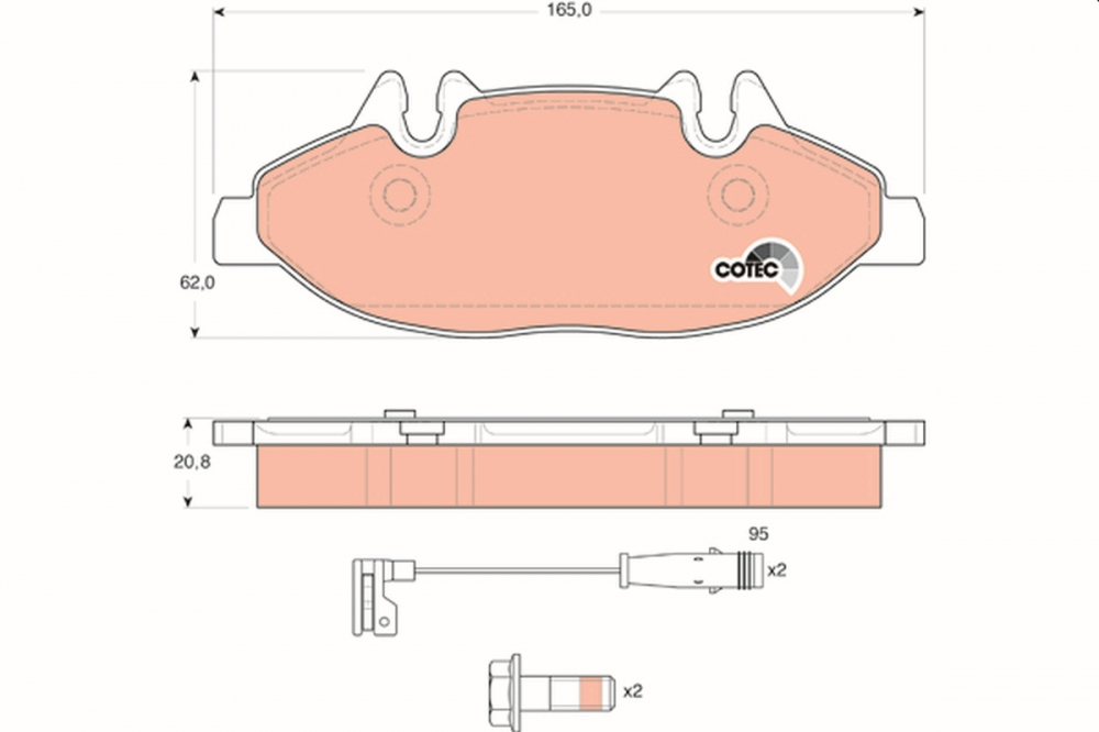 Set placute frana fata TRW GDB1600 [2]