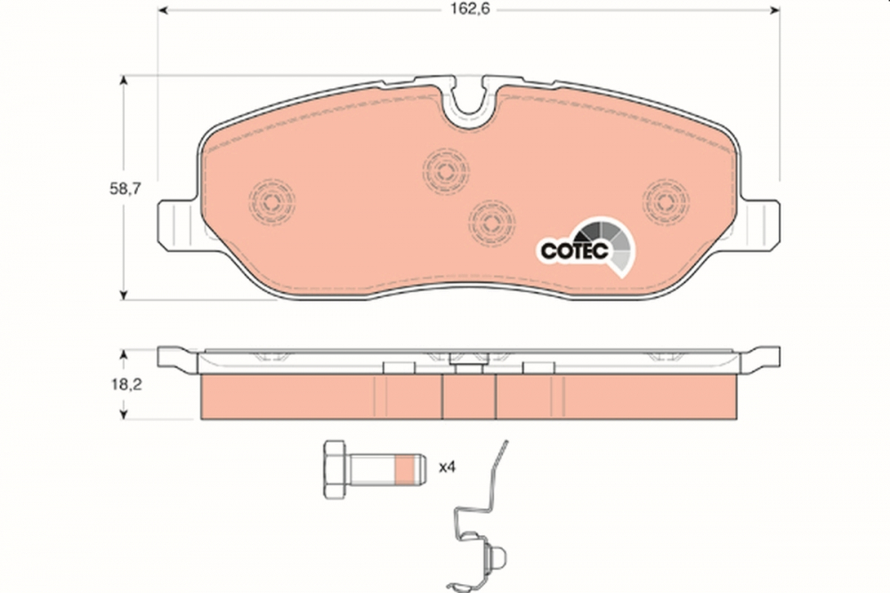 Set placute frana fata TRW GDB1631 [1]