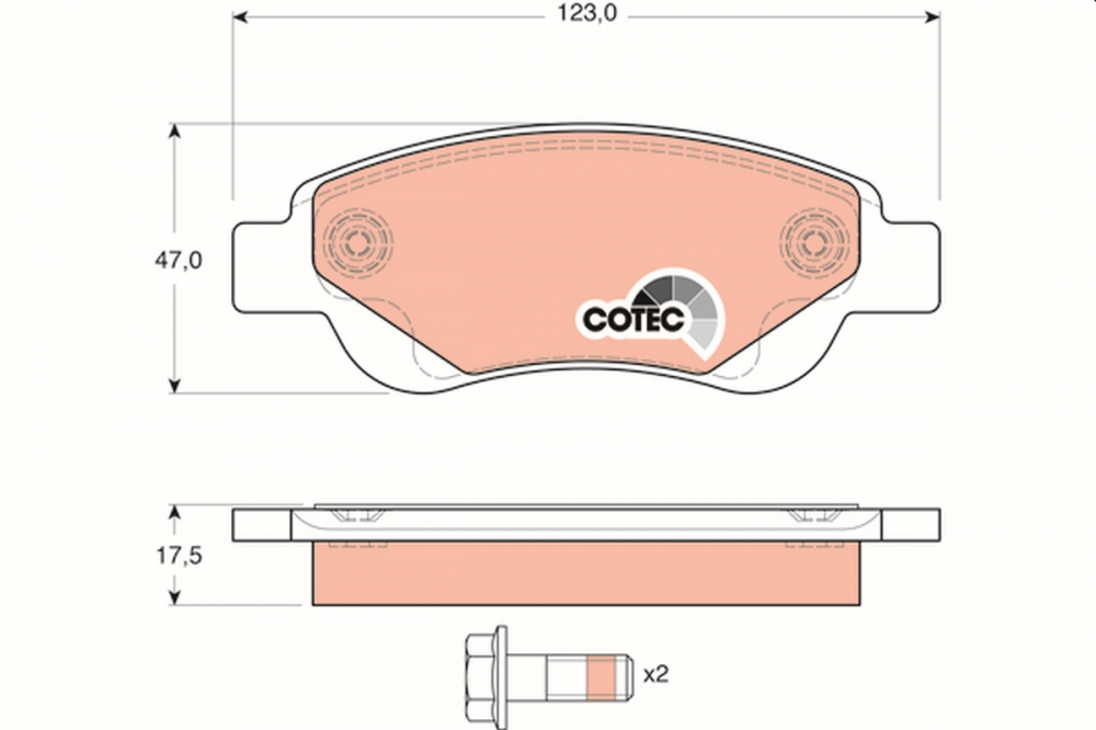 Set placute frana fata TRW GDB1633 [6]