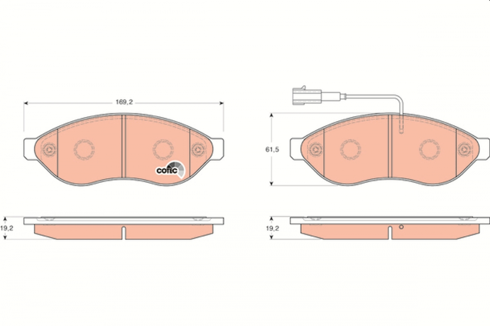 Set placute frana fata TRW GDB1681 [1]