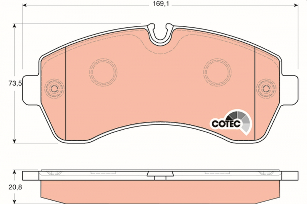 Set placute frana fata TRW GDB1696 [3]