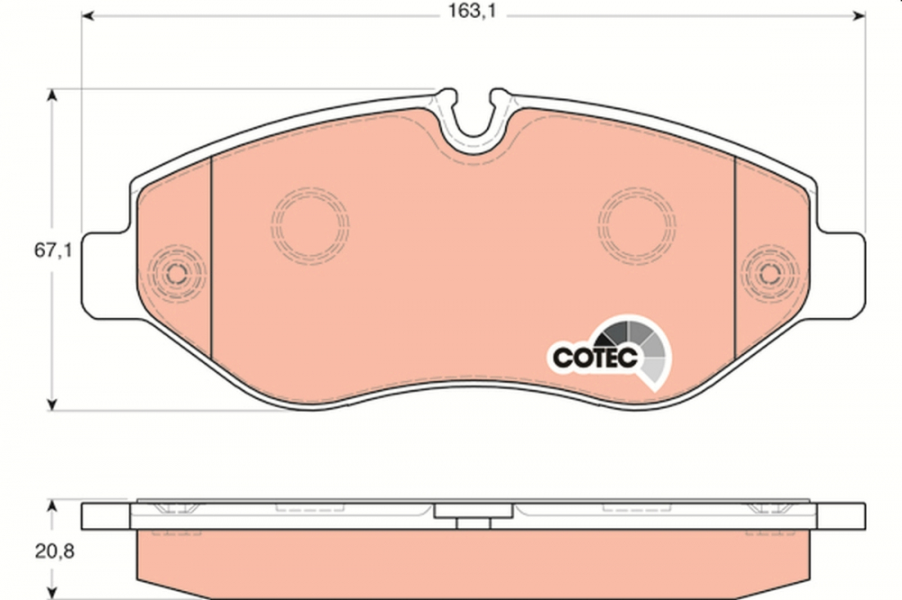 Set placute frana fata TRW GDB1698 [3]