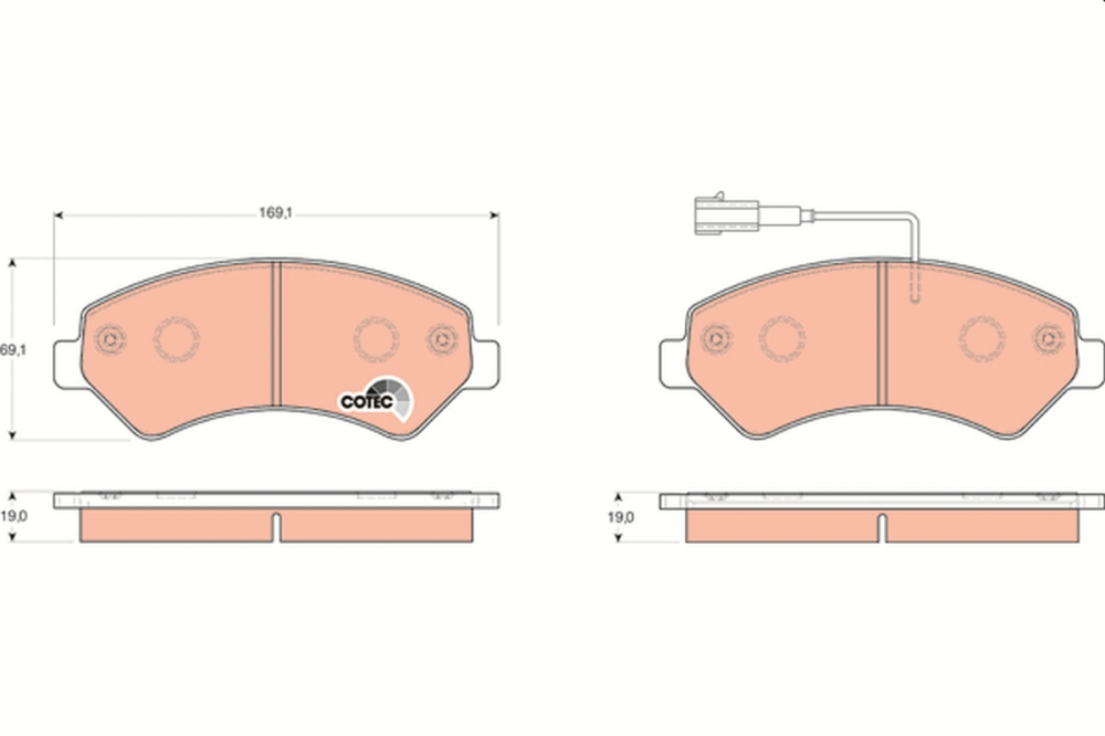 Set placute frana fata TRW GDB1703 [1]