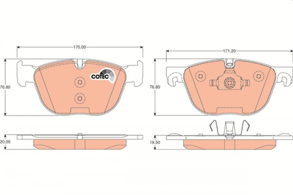Set placute frana fata TRW GDB1726 [4]