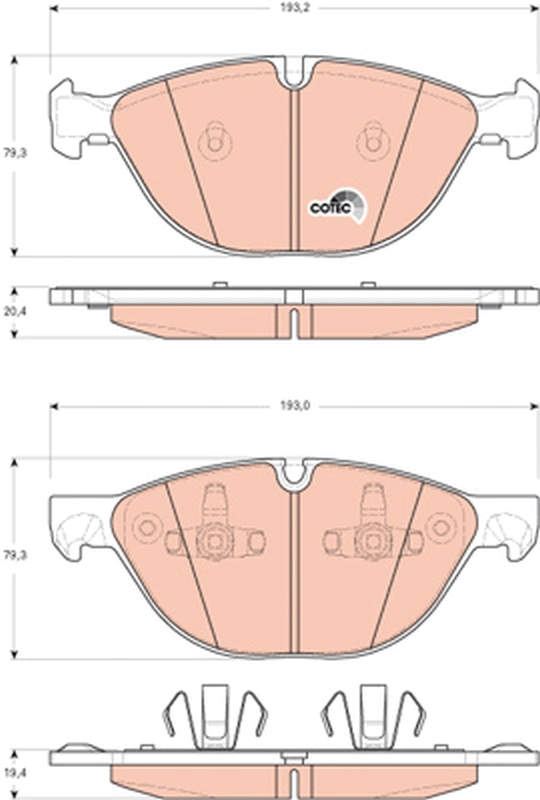 Set placute frana fata TRW GDB1728 [1]
