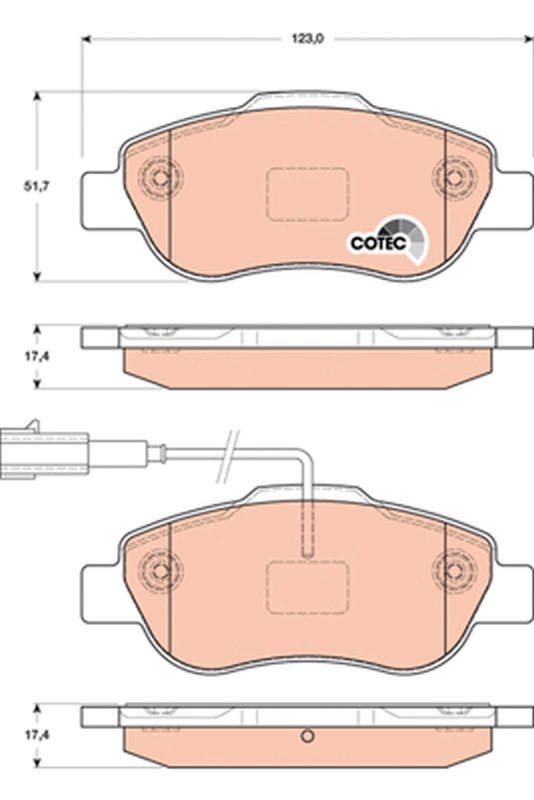 Set placute frana fata TRW GDB1746 [2]