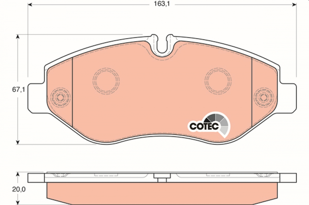 Set placute frana fata TRW GDB1747 [4]