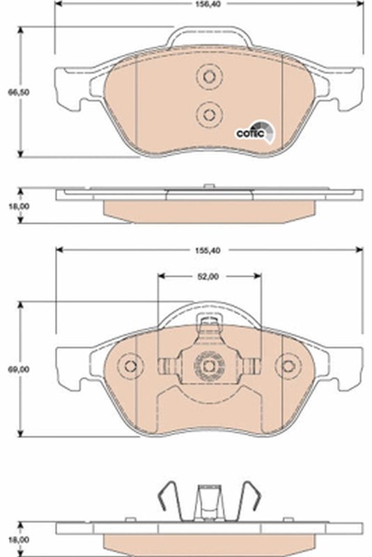 Set placute frana fata TRW GDB1787 [2]