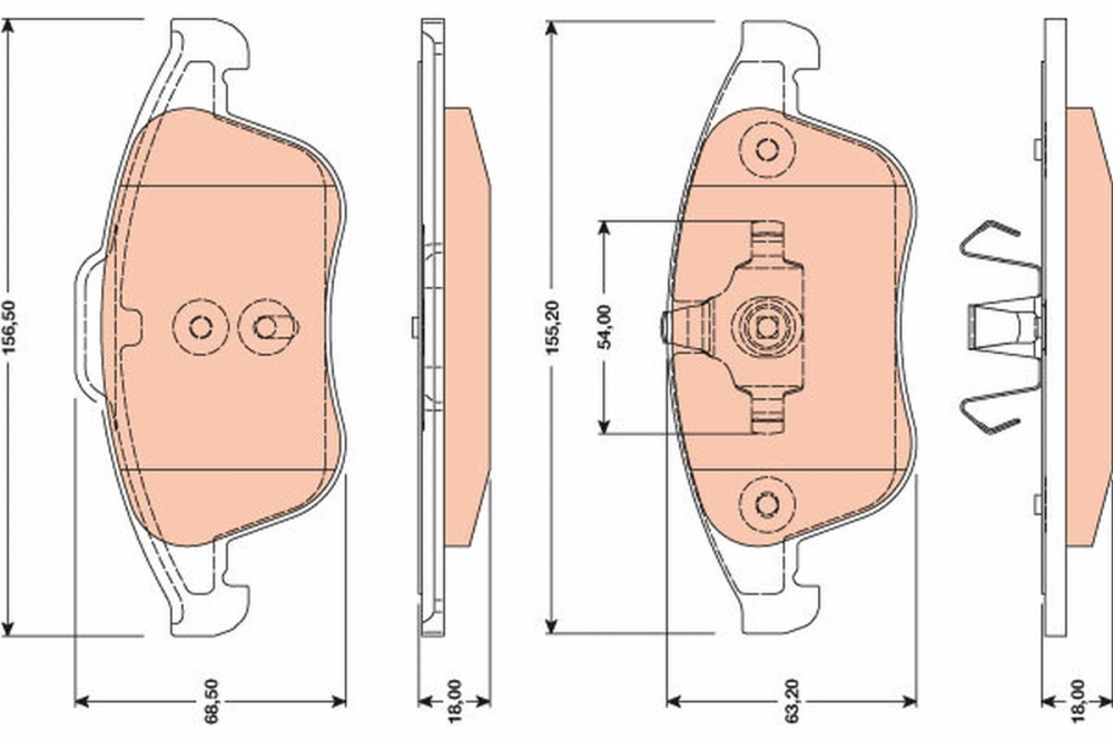 Set placute frana fata TRW GDB1788 [1]
