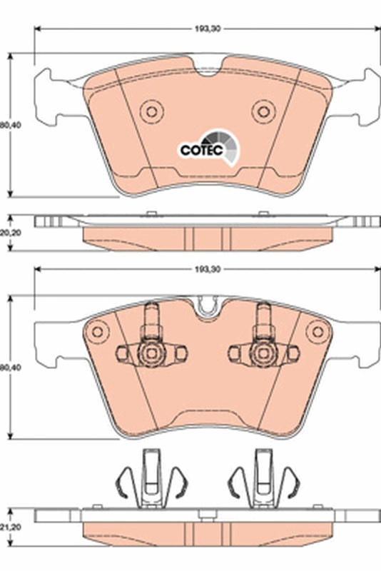 Set placute frana fata TRW GDB1797 [2]
