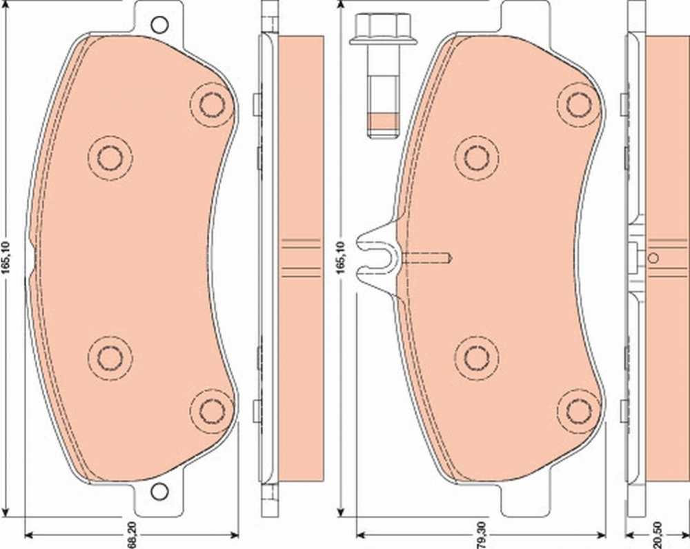 Set placute frana fata TRW GDB1798 [1]