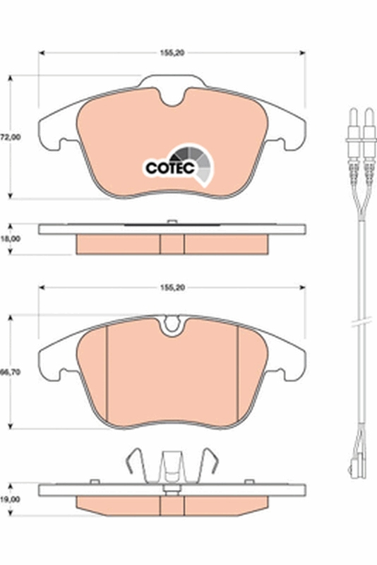 Set placute frana fata TRW GDB1818 [1]