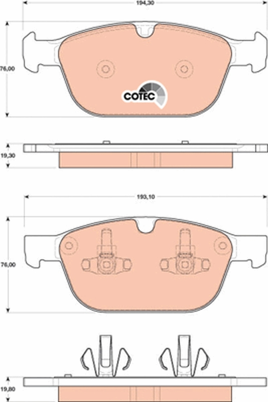 Set placute frana fata TRW GDB1821 [1]