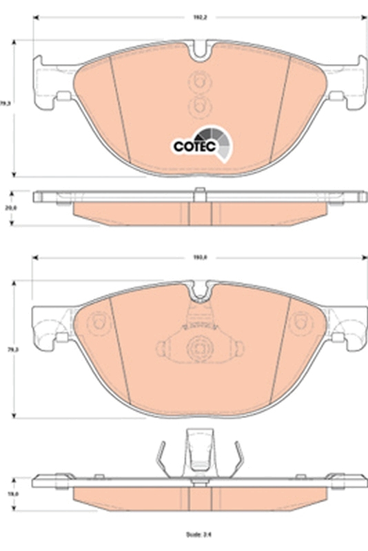 Set placute frana fata TRW GDB1838 [1]