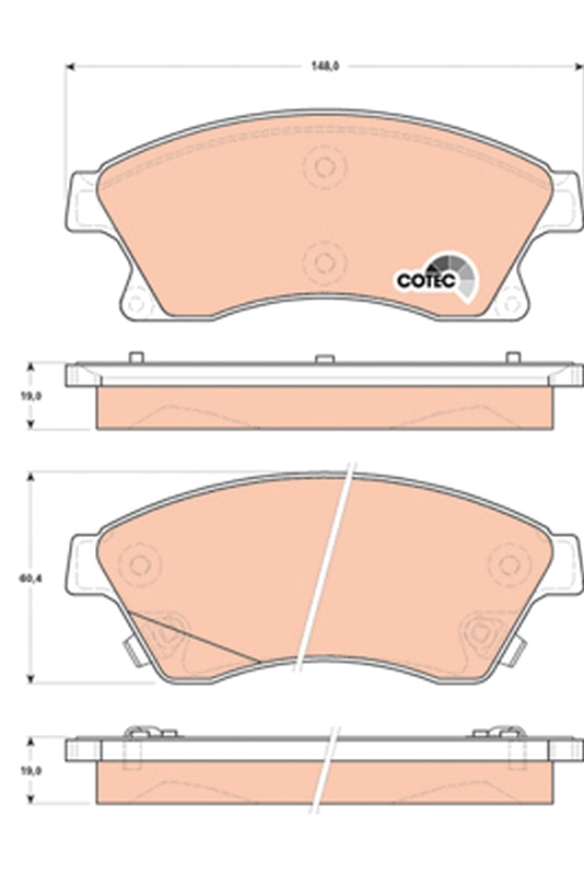 Set placute frana fata TRW GDB1843 [2]