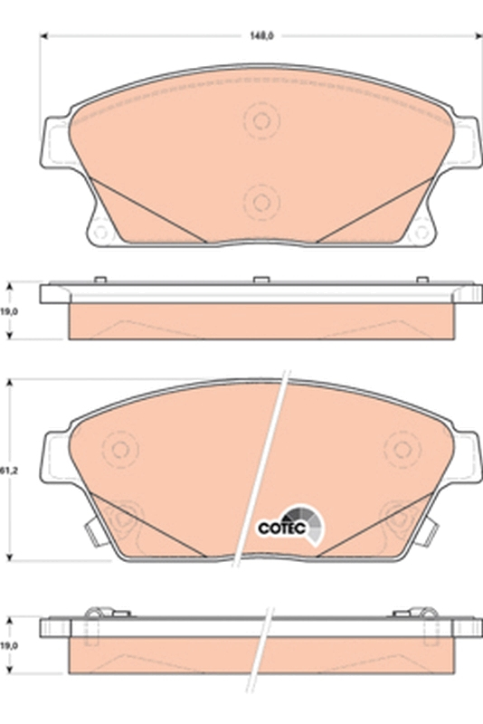 Set placute frana fata TRW GDB1847 [1]