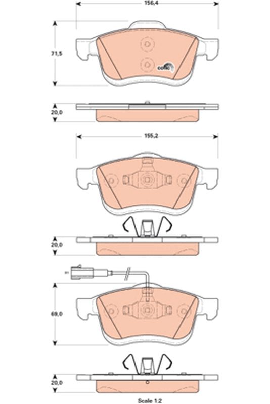 Set placute frana fata TRW GDB1864 [1]