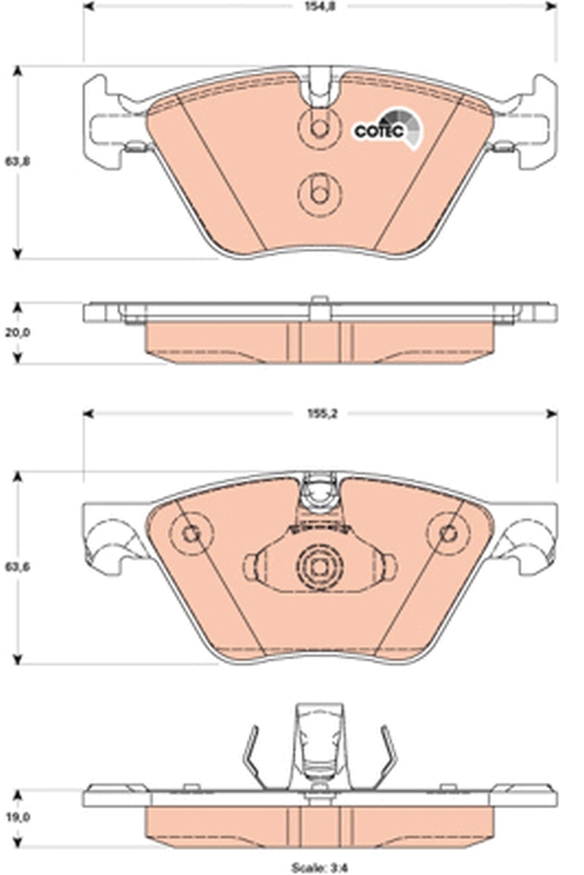Set placute frana fata TRW GDB1882 [2]