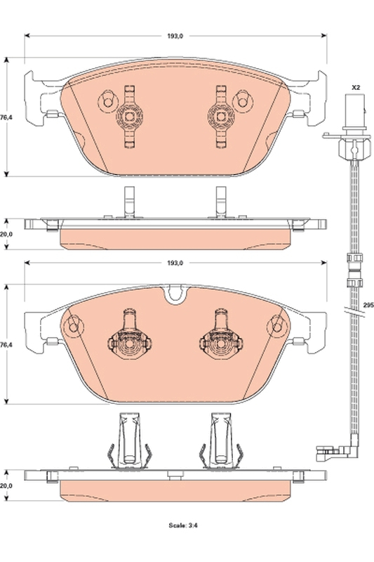 Set placute frana fata TRW GDB1884 [1]