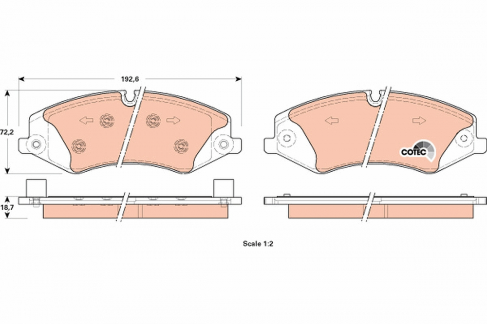 Set placute frana fata TRW GDB1898 [1]