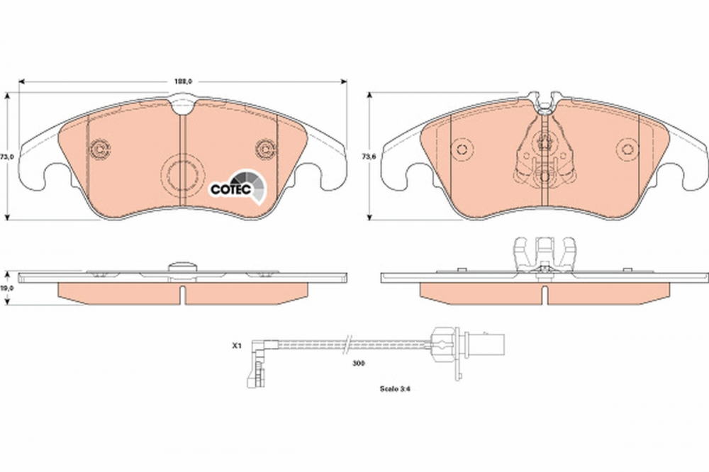 Set placute frana fata TRW GDB1908 [2]