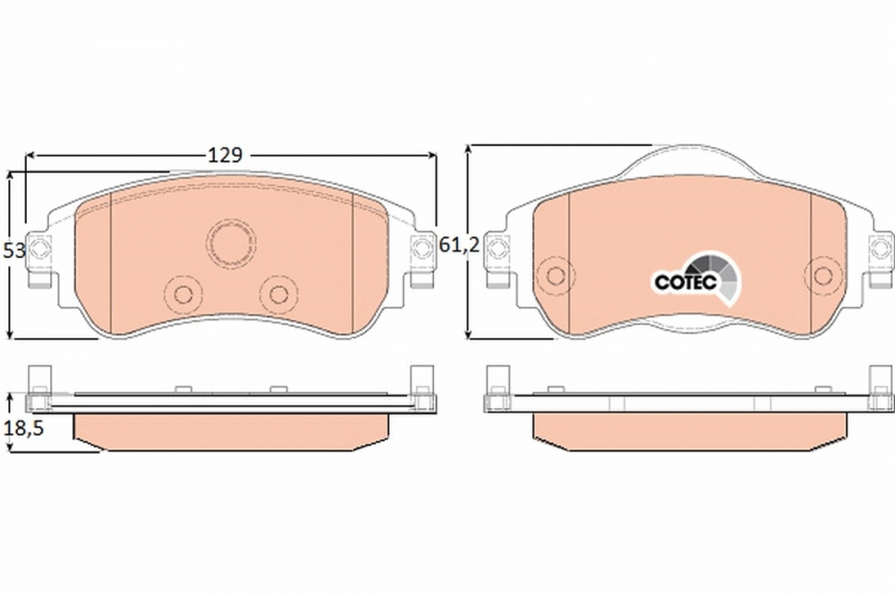 Set placute frana fata TRW GDB1917 [2]