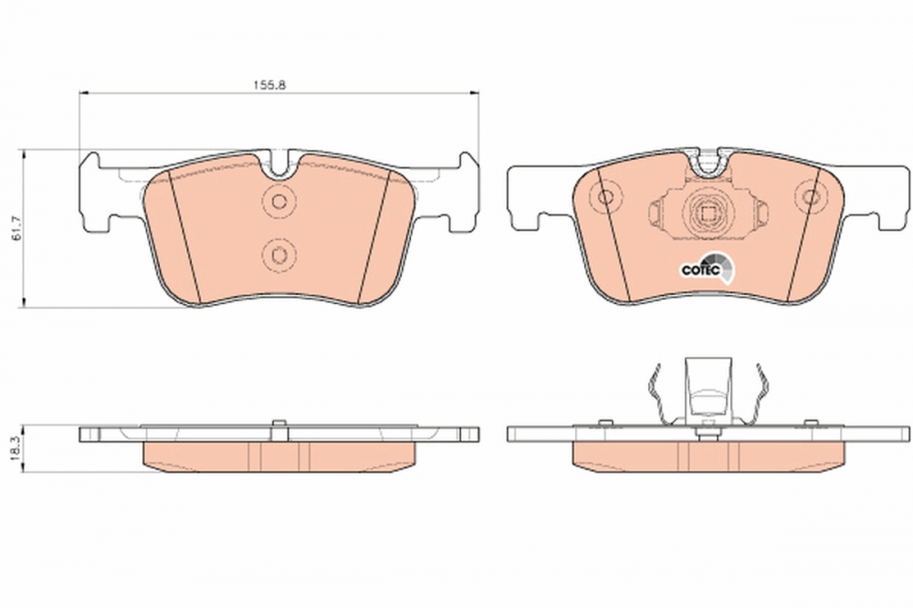 Set placute frana fata TRW GDB1934 [1]