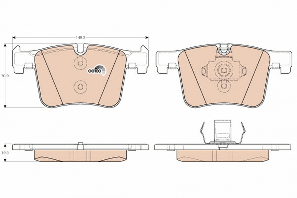 Set placute frana fata TRW GDB1942 [1]