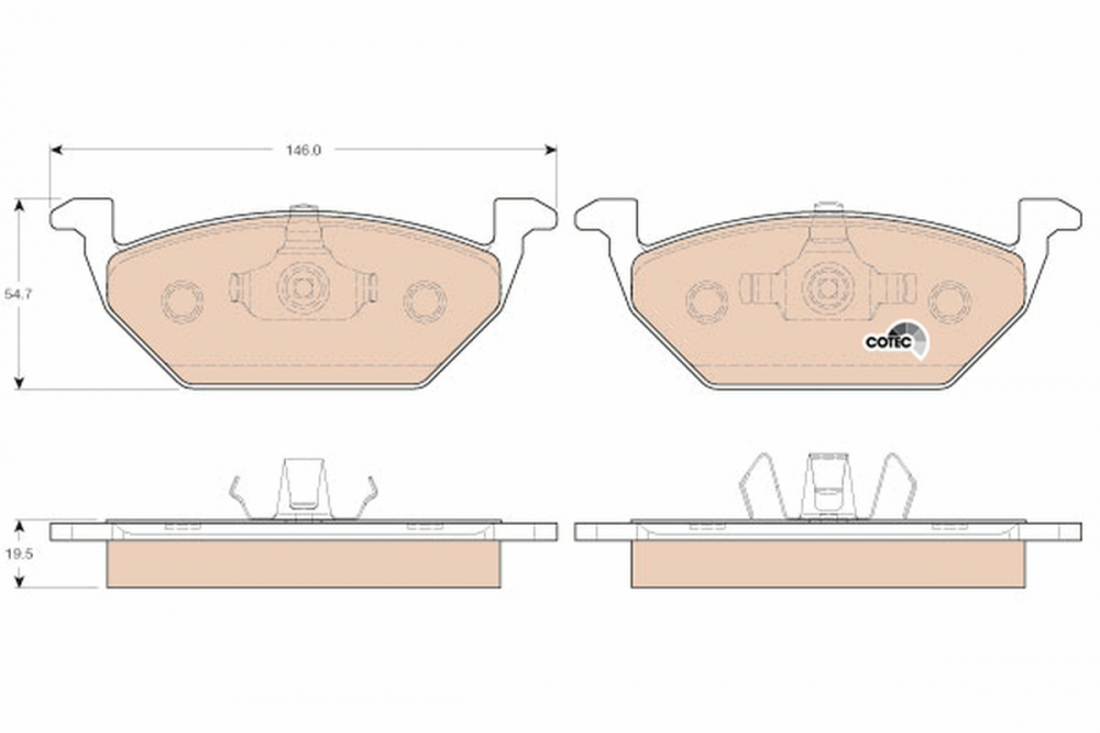 Set placute frana fata TRW GDB1984 [7]