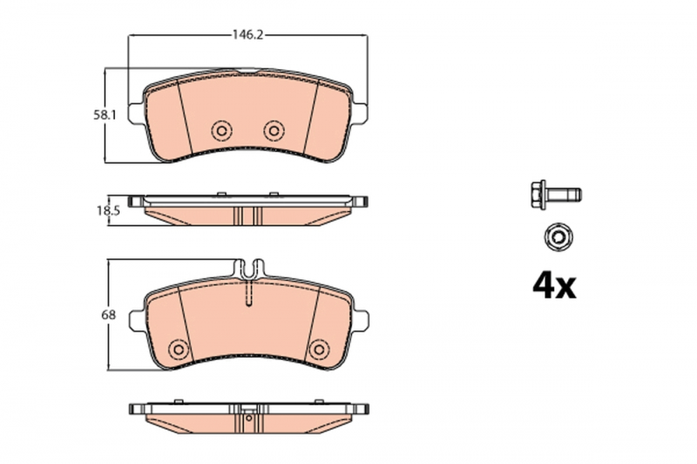Set placute frana fata TRW GDB2079 [2]