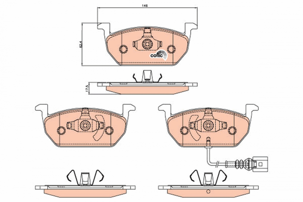 Set placute frana fata TRW GDB2080 [2]