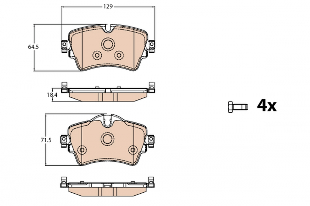 Set placute frana fata TRW GDB2087 [4]