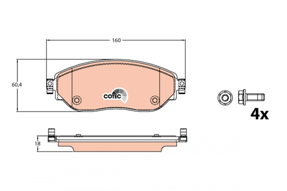 Set placute frana fata TRW GDB2096 [5]