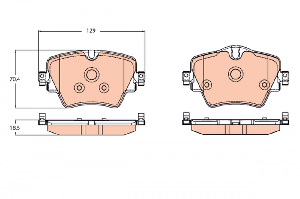 Set placute frana fata TRW GDB2098 [2]