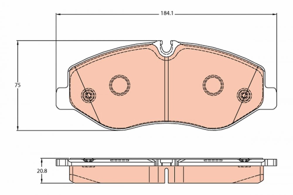 Set placute frana fata TRW GDB2103 [1]