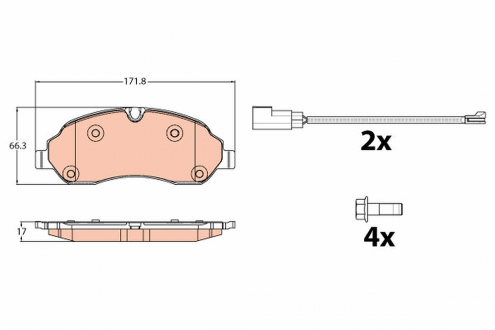 Set placute frana fata TRW GDB2117 [5]