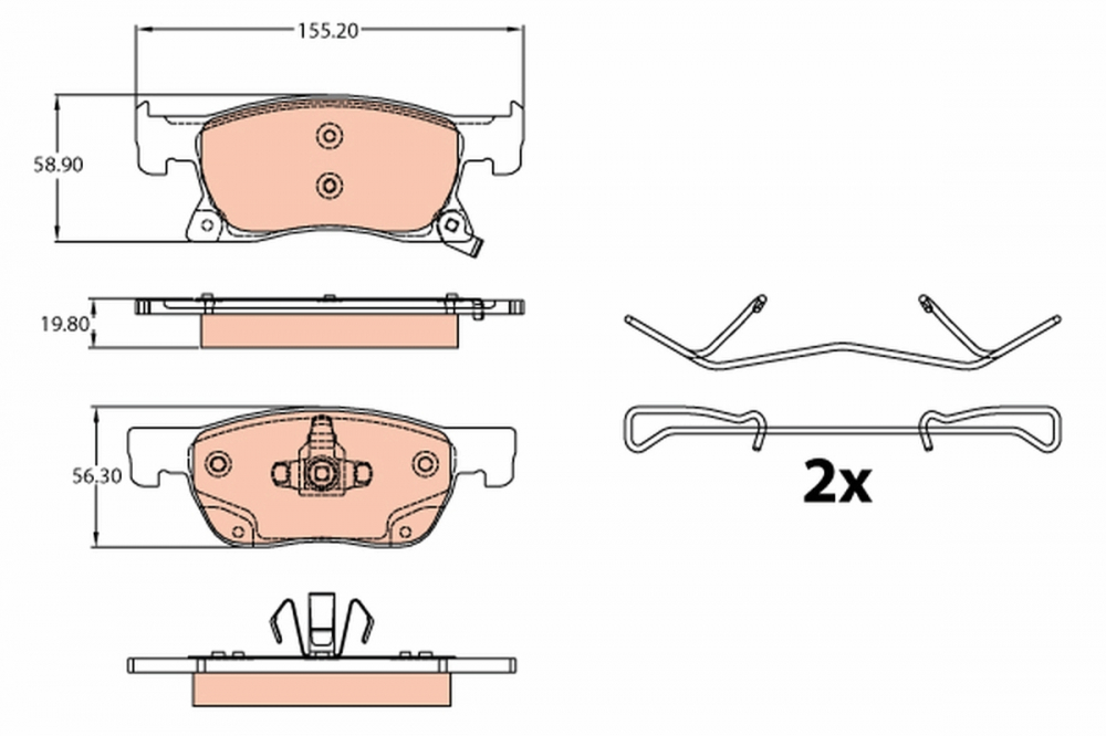 Set placute frana fata TRW GDB2138 [1]