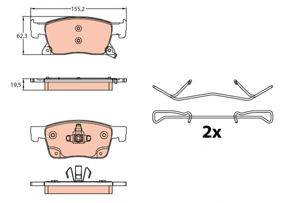 Set placute frana fata TRW GDB2139 [1]