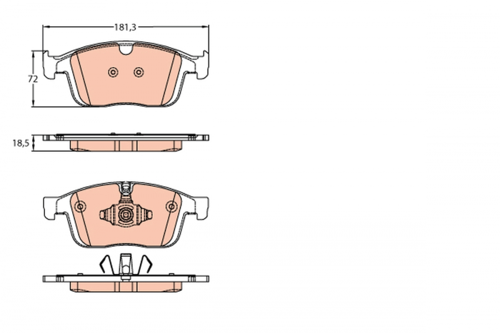 Set placute frana fata TRW GDB2146 [1]