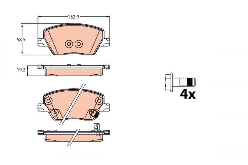 Set placute frana fata TRW GDB2151 [1]