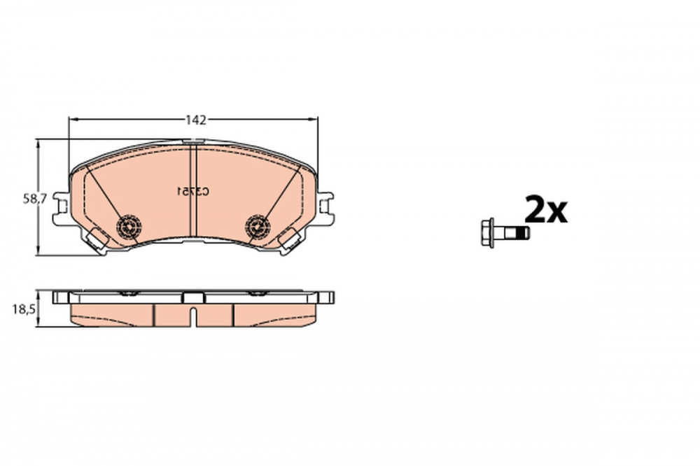 Set placute frana fata TRW GDB2152 [1]