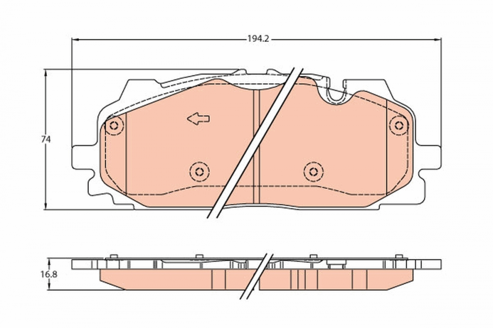 Set placute frana fata TRW GDB2158 [1]