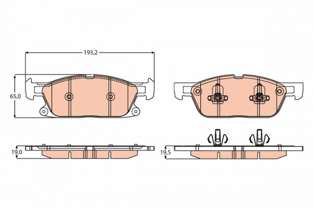 Set placute frana fata TRW GDB2167 [1]