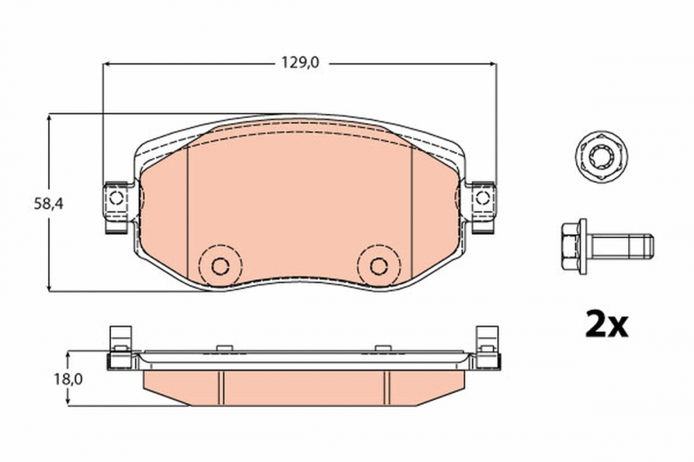 Set placute frana fata TRW GDB2175 [1]