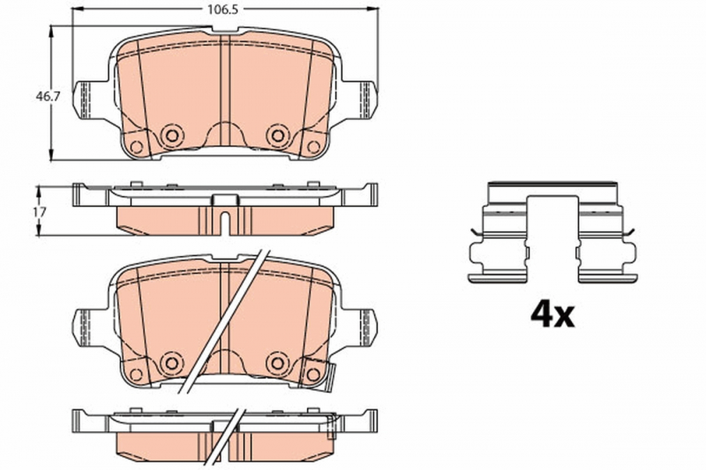 Set placute frana fata TRW GDB2180 [1]