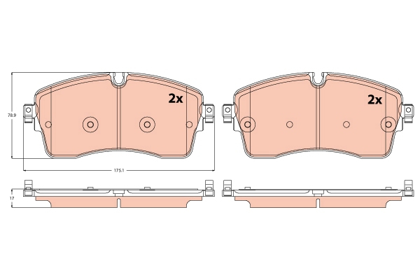 Set placute frana fata TRW GDB2255 [1]