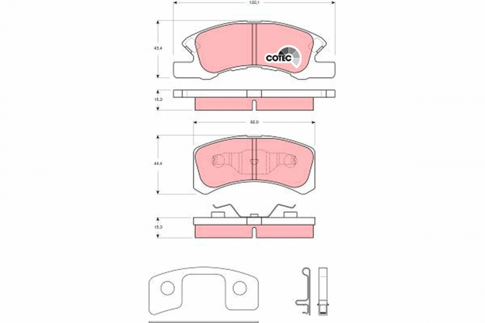 Set placute frana fata TRW GDB3358 [1]