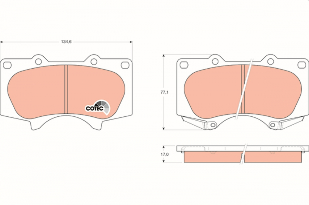 Set placute frana fata TRW GDB3364 [1]